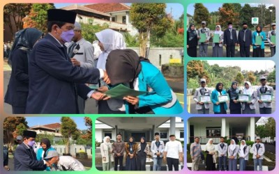 Pemberian piagam penghargaan dan apresiasi kepada 4 Delegasi siswa OSIS SMK Plus YSB Suryalaya yang terpilih menjadi Pengurus IPOSISTAS Tasikmalaya Wilayah XII Periode 2022-2023